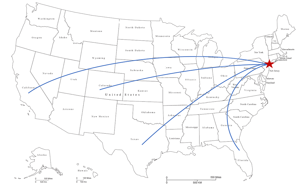 USA Time Zone Graphic